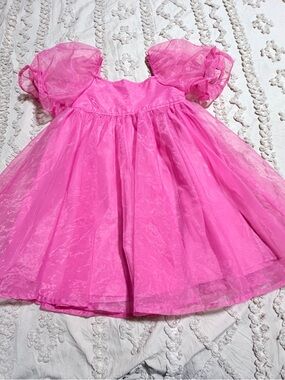 SHEIN Bright Pink Ruffle Dress